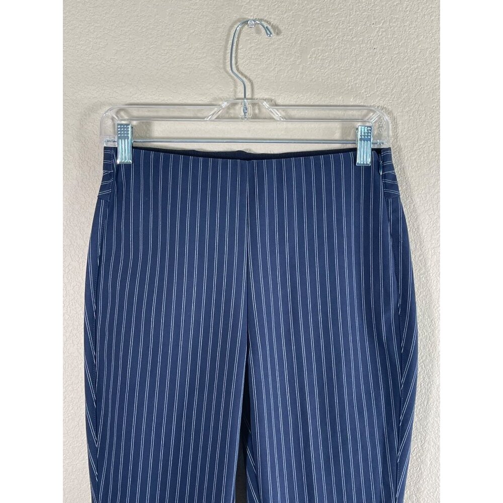 RAG & BONE Simone Pinstripe Back Yoke Skinny Pants Navy - Picture 6 of 13